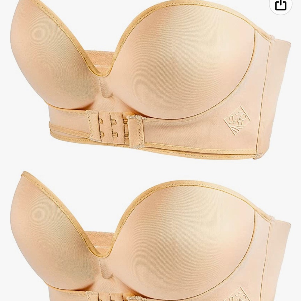 Elegant Cream Strapless Bra